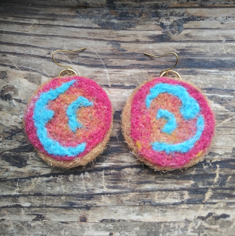 'Sugar Cookie' Felt Earrings